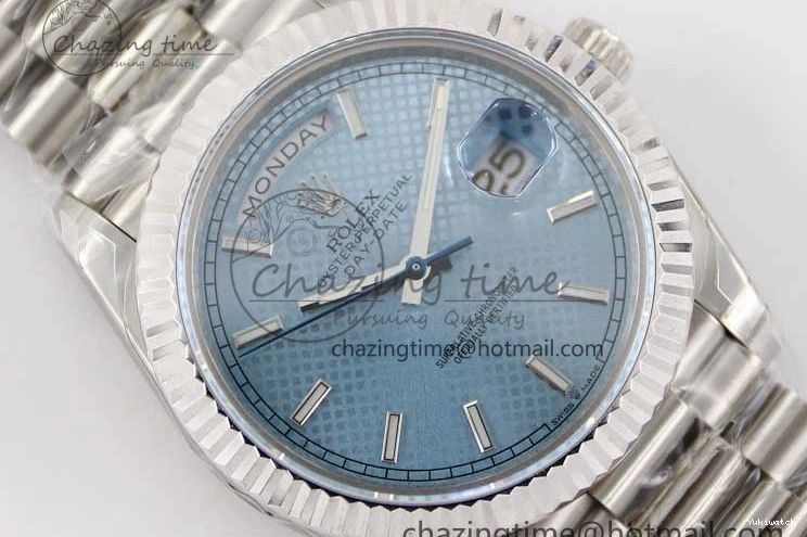 Edition 40mm 904L TWF A2836 SS Ice Date SS on Steel Bracelet Dial 1:1 Day Blue Best 0108